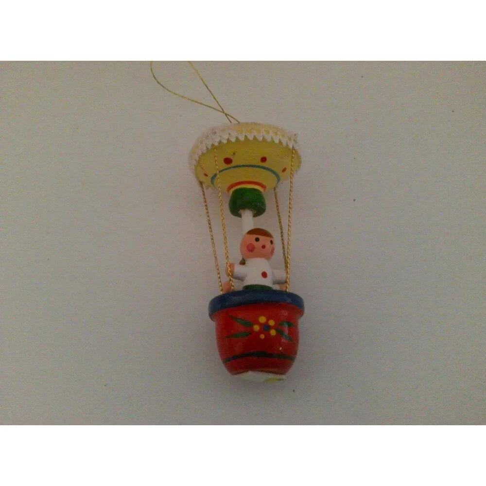 Bradford 1984 A Little Gift Just For You Hot Air Balloon Wood Christmas Ornament